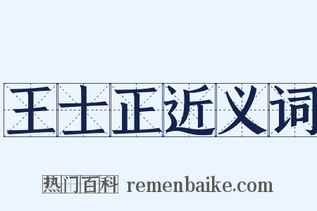 王士正近义词是什么意思的图片